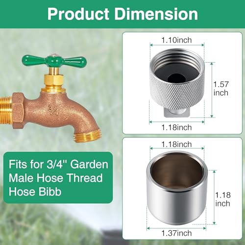 Enhon 8 Pack Water Spigot Lock Brass Hose Bib Lock for 34 Inch Garden Male Hose Thread Prevents Water Theft and Unauthorized Faucet Use No Padlock - Image 3