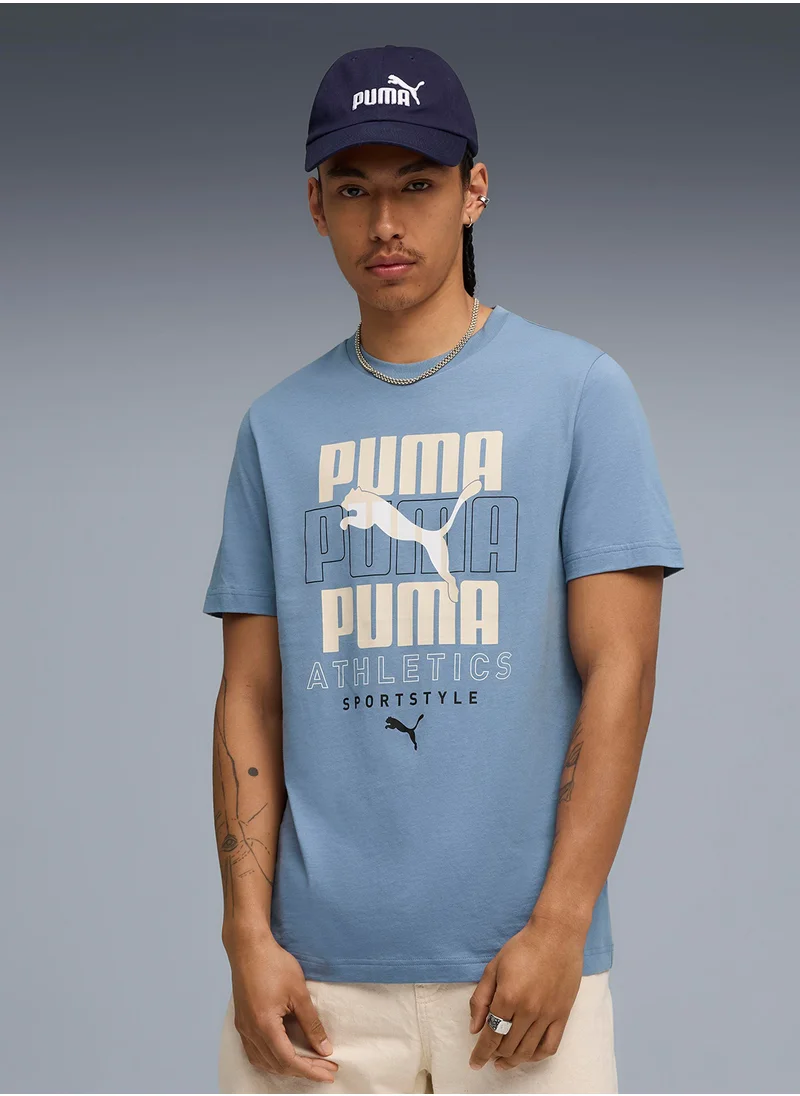 بوما Men's Graphic Stacked Tee