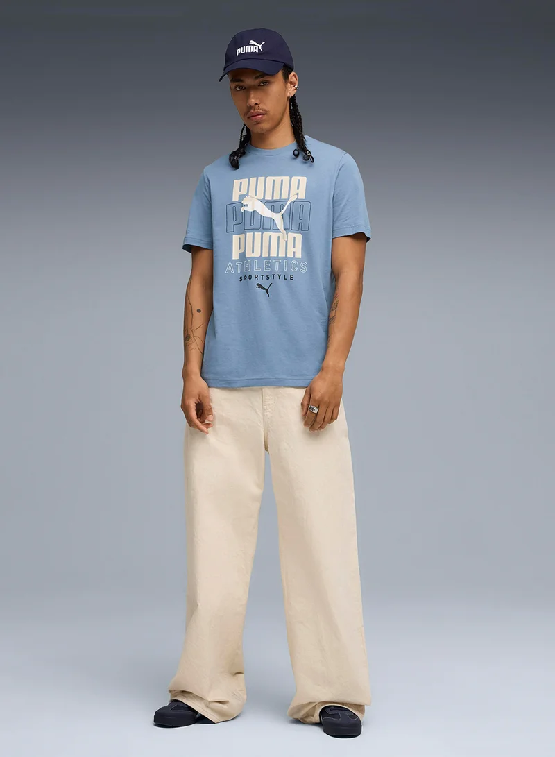 PUMA Men's Graphic Stacked Tee