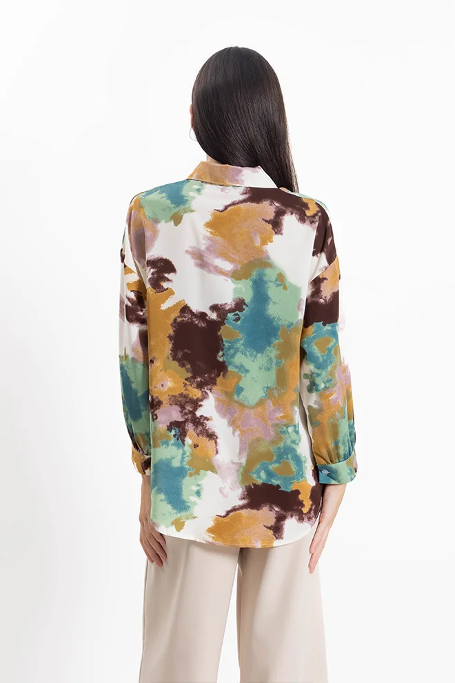 شايبس LIGHTWEIGHT ABSTRACT PRINT SHIRT
