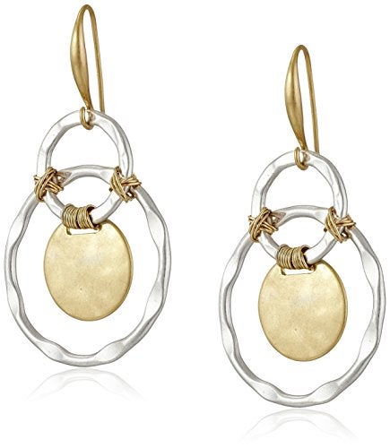 Robert Lee Morris Wire Wrapped Orbital Circle Drop Earrings - Image 1