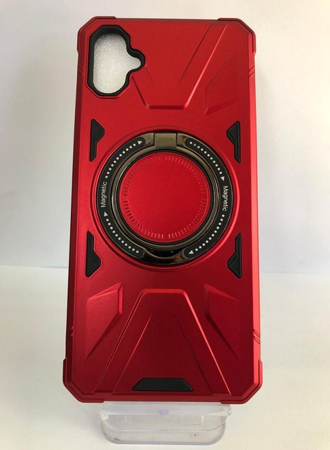 GOLDEN MASK For Samsung Galaxy A05 Case Mag-Safe Magnetic Shockproof Phone Case with Ring Holder (Red)