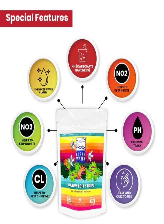 THE BRREED Aquarium Products India Water Test Strips 6 in 1-60 Tests & Plus fit 20 Ml - Image 5
