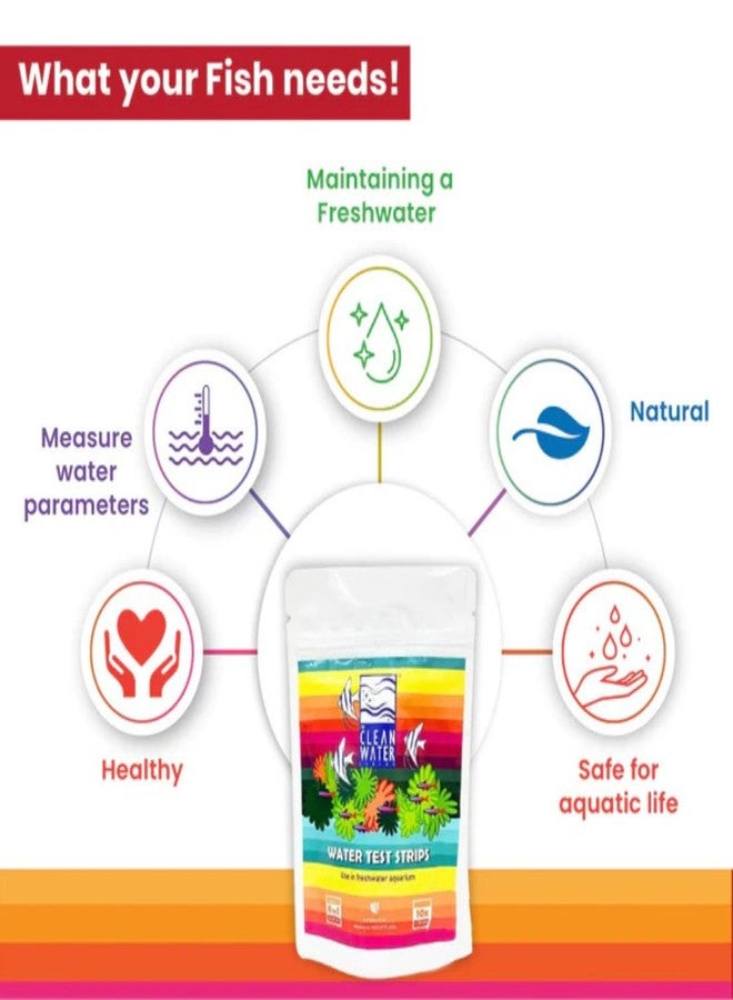 THE BRREED Aquarium Products India Water Test Strips 6 in 1-60 Tests & Plus fit 20 Ml - Image 2