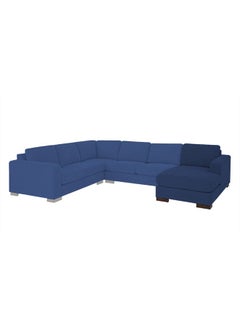 Right Corner Sofa with Left Armrest Upholstered in Linen 85x168x88 cm-Dark Blue - pzsku/Z49BE7317FF69C3A1AA6CZ/45/_/1666094924/666e6bbf-2dec-4104-ac79-c872bea0ddb9