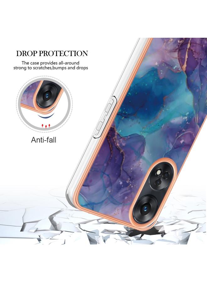 إيروريكس جراب لهاتف OPPO Reno 8T 4G، جراب هاتف IMD مزدوج الجوانب من الرخام المطلي بالكهرباء - Image 5