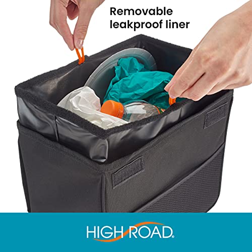 High Road TrashStand Weighted Car Trash Can with Lid and Removable Leakproof Liner - Universal Fit Behind Center Console in Back Seat - Holds 2 Gallons of Car Garbage - Image 4