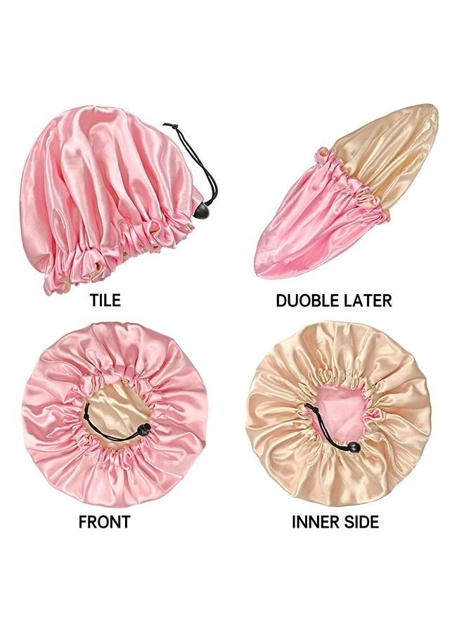 Ant 2-Piece Kids Satin Bonnet Night Sleep Caps, Adjustable Sleeping Hat, Soft Silk Flower Night Hats for Toddler Baby  - Image 3