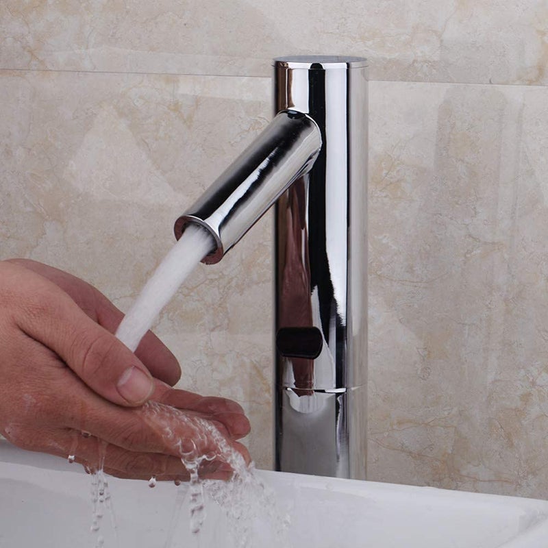 DOLPHY صنبور حوض الحمام الأوتوماتيكي من دولفي مع مستشعر مثبت على السطح من النحاس الصلب مع صندوق التحكم - Image 1