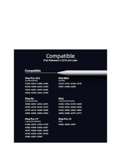ماركة غير محددة قلم iPad 【رقم 1 في المبيعات في الولايات المتحدة】 قلم ستايلس لجهاز iPad من الجيل التاسع والعاشر - قلم نشط بشحن سريع 2X متوافق مع أجهزة Apple iPad Pro 11"/12.9"/M4، iPad Air 3/4/5/M2، iPad 6-10، iPad Mini 5/6 Gen 2018-2024  - Image 3