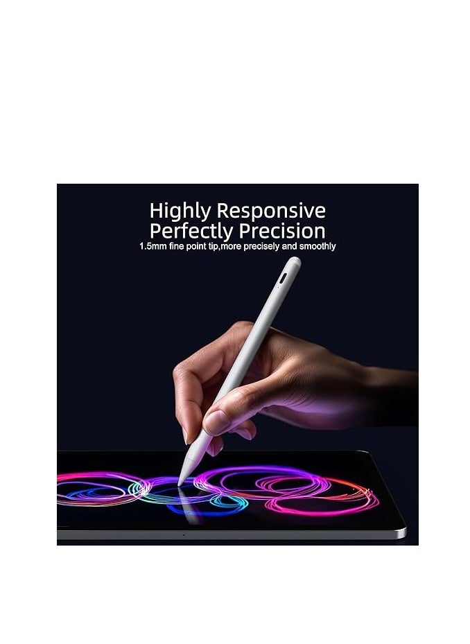 iPad Pencil 【No.1 sales in US】 Stylus Pen for iPad 9th&10th Gen-2X Fast Charge Active Pen Compatible with 2018-2024 Apple iPad Pro 11"/12.9"/M4, iPad Air 3/4/5/M2, iPad 6-10, iPad Mini 5/6 Gen