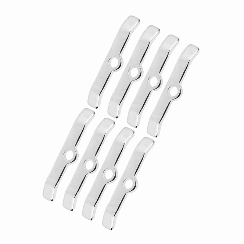 8pcs Chrome Valve Cover Hold-Down Tabs Spreader Bars Fit for Chevy 283 305 327 350 Silver - Image 3