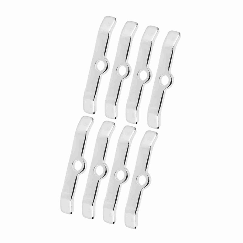 8pcs Chrome Valve Cover Hold-Down Tabs Spreader Bars Fit for Chevy 283 305 327 350 Silver - Image 1