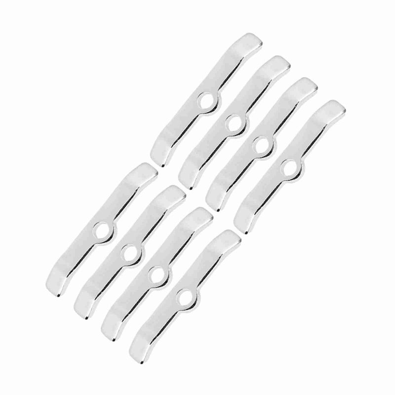 8pcs Chrome Valve Cover Hold-Down Tabs Spreader Bars Fit for Chevy 283 305 327 350 Silver - Image 2