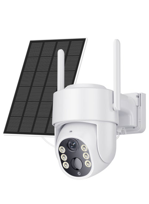 Solar Cameras for Home Security Battery Wifi Cameras Outside Surveillance Camera with 360° View Smart Night Vision Motion Sensor Alarm