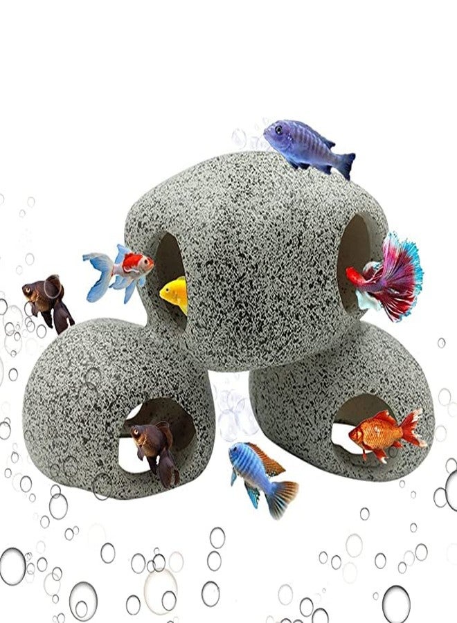 GIG BAZAAR- 1 piece xAquarium Stone Shelter Rock Realistic Artificial Granite Rock Small Fish Shrimp Hideaway Decoration Ornament Accessories - Image 1