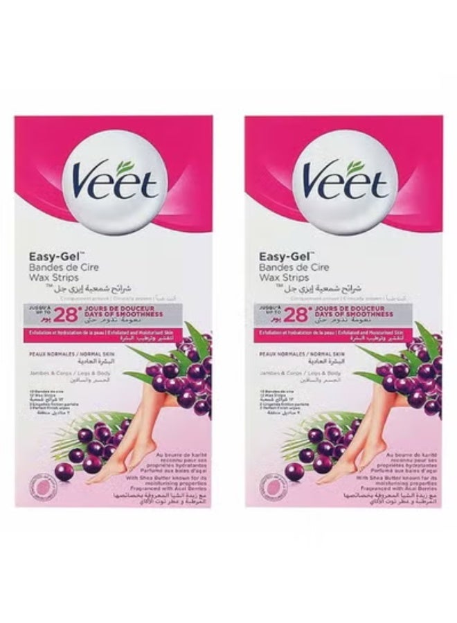 Veet Hair Removal Wax Stripes For Normal Skin (2PC) - Image 1
