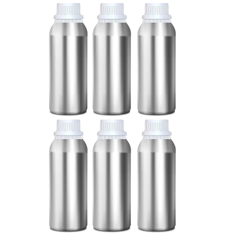 Devinez Anodized Aluminum Empty Bottle with Drop Nozzle Seal Cap Ideal for Essential Oils Skin Care Beauty Products Toners Cosmetics DIY Creations 1000ml Pack of 6 - Image 1