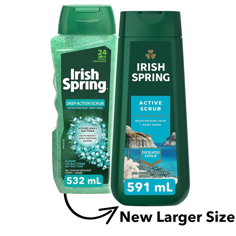 Irish Spring Active Scrub Body Wash for Men 20 Oz - Image 4