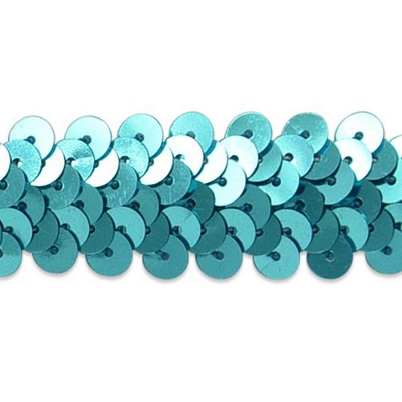 إكسبو إنترناشونال شريط ترتر معدني مطاطي من صفين، مقاس 7/8 بوصة، ترتر متعدد الاستخدامات للأعمال اليدوية، شريط ترتر قابل للغسل للخياطة، طول 20 ياردة؛ أزرق - Image 1