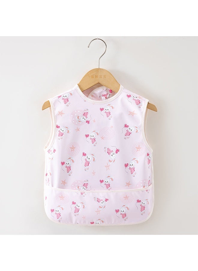 Baby Feeding Bib – Waterproof Baby Apron, Wearable Bib to Prevent Mess (Bunny Design) - Image 1