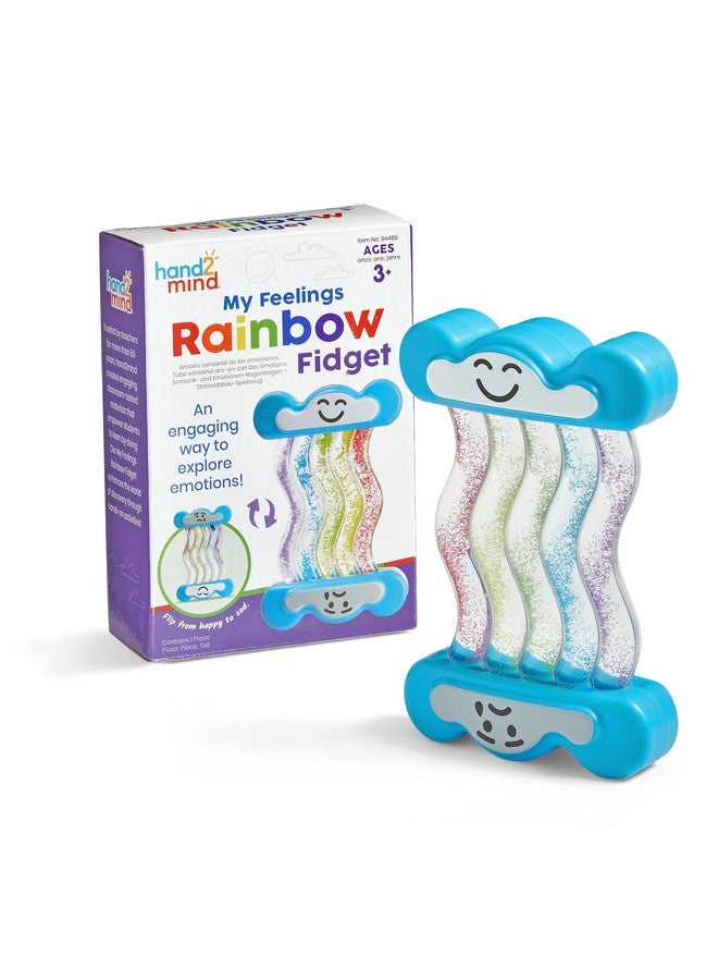 hand2mind Hand2mind My Feelings Rainbow Fidget Tube, Mindfulness for Kids, Stress Toys, Sensory Play Therapy, Calm Down Classroom, Calming Corner Items, Social Emotional Learning Activities - Image 1
