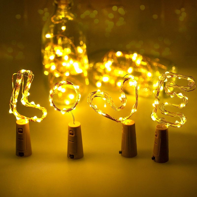 SEAHAVEN SEAHAVEN 20 LED Wine Bottle Cork Copper Wire String Lights Waterproof Fairy String Lights for Bottle DIY Weddings Christmas Diwali Bedroom Parties Home Decoration - Image 1