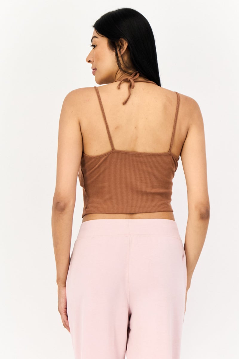 PUMA Women Sportswear Fit Sleeveless Outdoor Crop Tank Top, Bown - Image 4