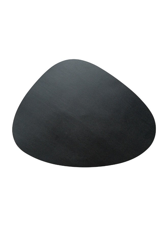 Restaurantware 16 x 12 Inch Kitchen Placemats, Set Of 6 Embossed Dining Table Placemats - Egg-Shaped, Waterproof, Black Vinyl Table Mats, Easy To Clean, Non-Slip Surface - Image 1