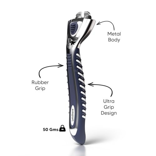 LetsShave 7-Month Shave Pack with World's First and Only 7 Blade Razor | Shaving Kit with (1) Razor Handle + (2) Pro 7 Max + (2) Pro 6 + (2) Pro 3 Blades + Transparent Shave Gel (15ml) + After Shave Balm (30ml) + Travel Cap - Image 3