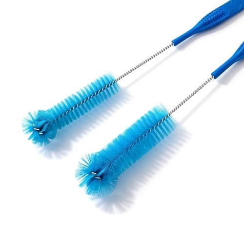 TOOYIMR 15.5 Inch Long Bottle Brush with 360° Rotating Head - Soft Bristles for Washing Glass, Narrow Neck Bottles, Wine Bottles, Vase, Hummingbird Feeder, Dishwasher Hose & Aquarium Tube, 2 Pack - Image 3