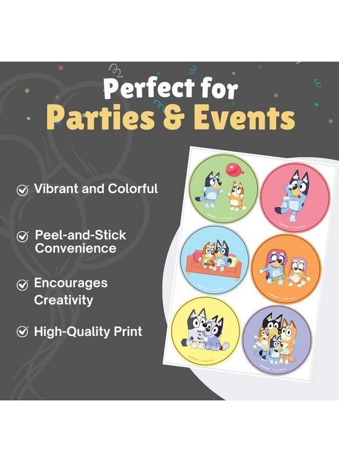 Amscan Vibrant Multicolor Bluey Paper Sticker Sheets - 10" x 8", 4 Sheets - Fun & Vibrant Collection for Kids & Fans - Image 5