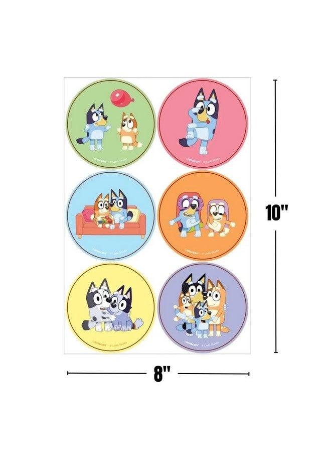 Amscan Vibrant Multicolor Bluey Paper Sticker Sheets - 10" x 8", 4 Sheets - Fun & Vibrant Collection for Kids & Fans - Image 2