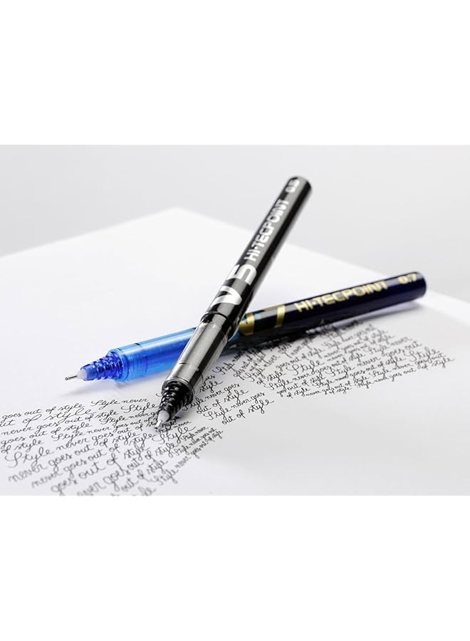 PILOT V5 Hi Tecpoint Extra Fine Roller Ball Pen Blue Black