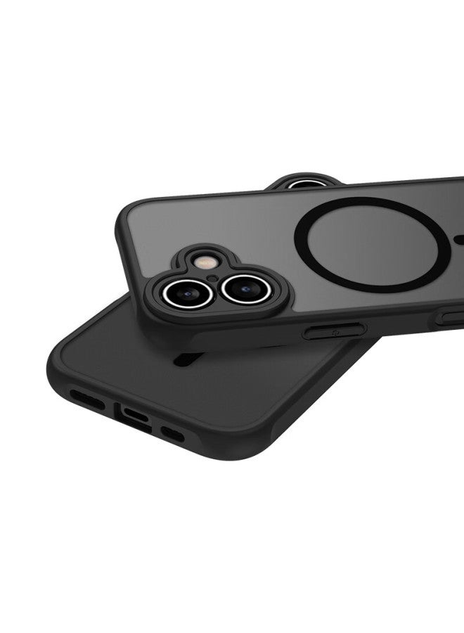 Kelleia Iphone 17 Case, Apple 17 Protective Cover, Magnetic Wireless Charging Frosted Anti-drop Soft Edge Case, Black - Image 2