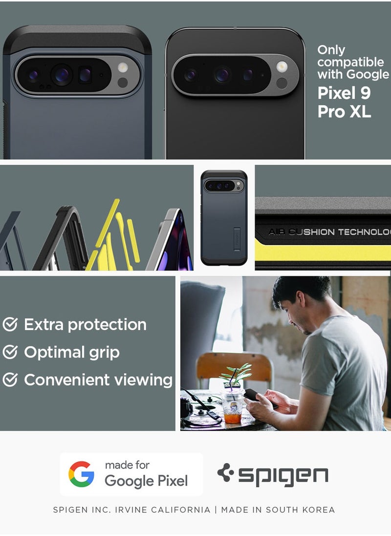 Spigen Tough Armor Google Pixel 9 Pro XL Case Cover with Extreme Impact Foam - Metal Slate  - Image 2