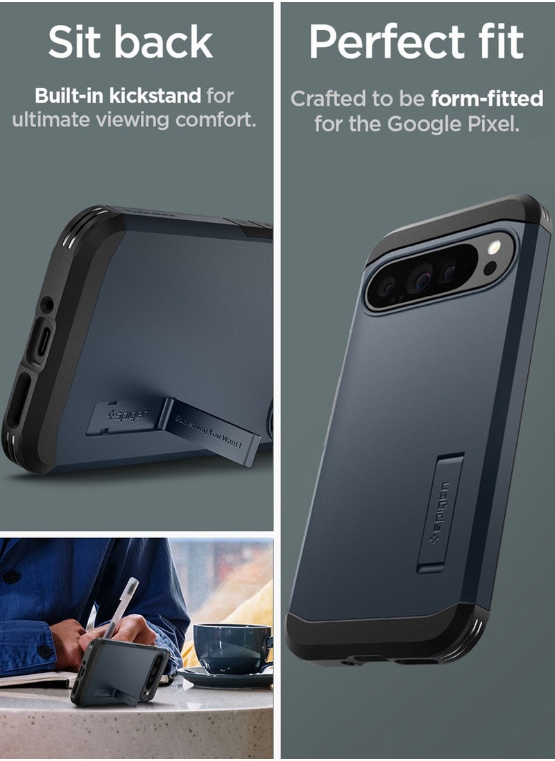 Tough Armor Google Pixel 9 Pro XL Case Cover with Extreme Impact Foam - Metal Slate