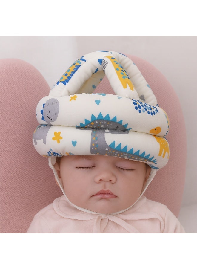 Baby Safety Helmet – Soft Padded Head Protector with Dinosaur Print | Infant Crawling & Walking Gear - Image 1