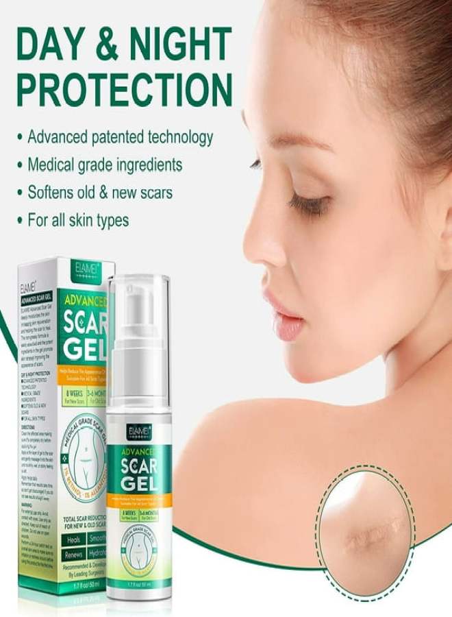Silicone Scar Gel- Scar Removal Cream Gel, Stretch Mark Cream,  Advanced Scar Gel for Old and New Scar, Scar Cream 50ML - Image 2