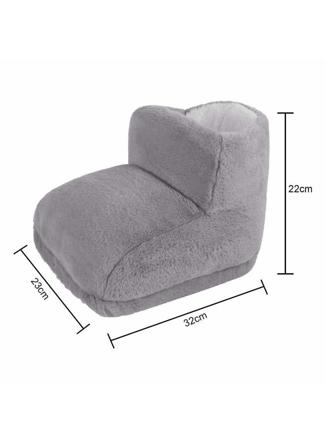 PURFUN Electric Heated Foot Warmers for Men Women Fluffy Thick Plush Foot Heater Winter USB Rechargeable Thermal Heating Pad Cushion Heat Therapy Ankle Feet Warmer Boots Shoes - Image 5