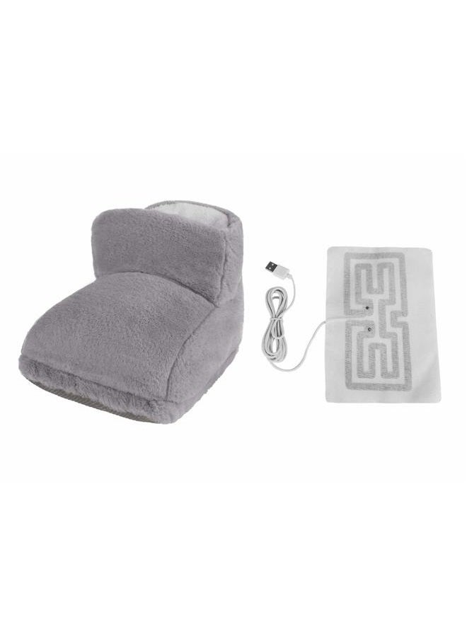 PURFUN Electric Heated Foot Warmers for Men Women Fluffy Thick Plush Foot Heater Winter USB Rechargeable Thermal Heating Pad Cushion Heat Therapy Ankle Feet Warmer Boots Shoes - Image 2