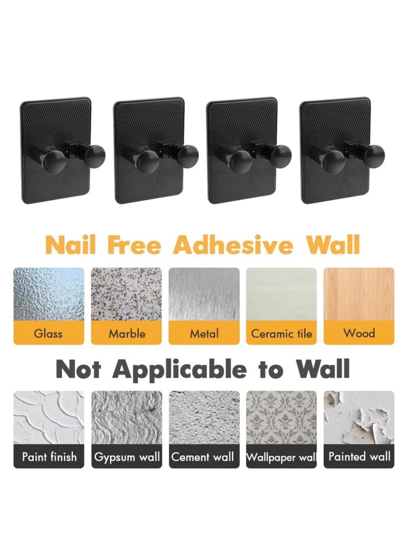 Razor Holder Shaver Hook Hanger Stand, Self Adhesive Heavy Duty Utility Storage Hook,Shower Hook for Razor,Bathroom Kitchen Organizer for Plug Robe Towel Loofah Bathrobe Coat(6 pcs) - Image 5