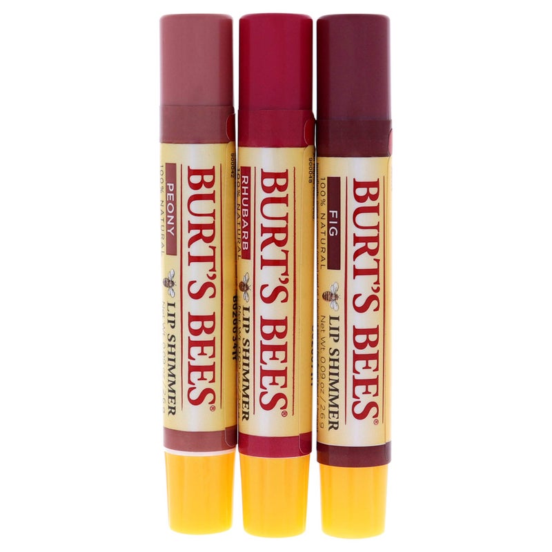 Burt's Bees Burts Bees Kissable Color Warm Collection Unisex Lip Shimmer Peony, Rhubarb, Fig 3 oz - Image 2