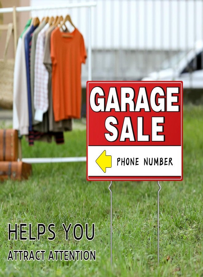 Kuco 7 Pcs Garage Sale Sign with Metal Stakes, 17" x 13", Double-Sided Garage Sale Sign with 20 Directional Arrow Stickers, Large Yard Sale Sign,WEATHER-PROOF - Image 4