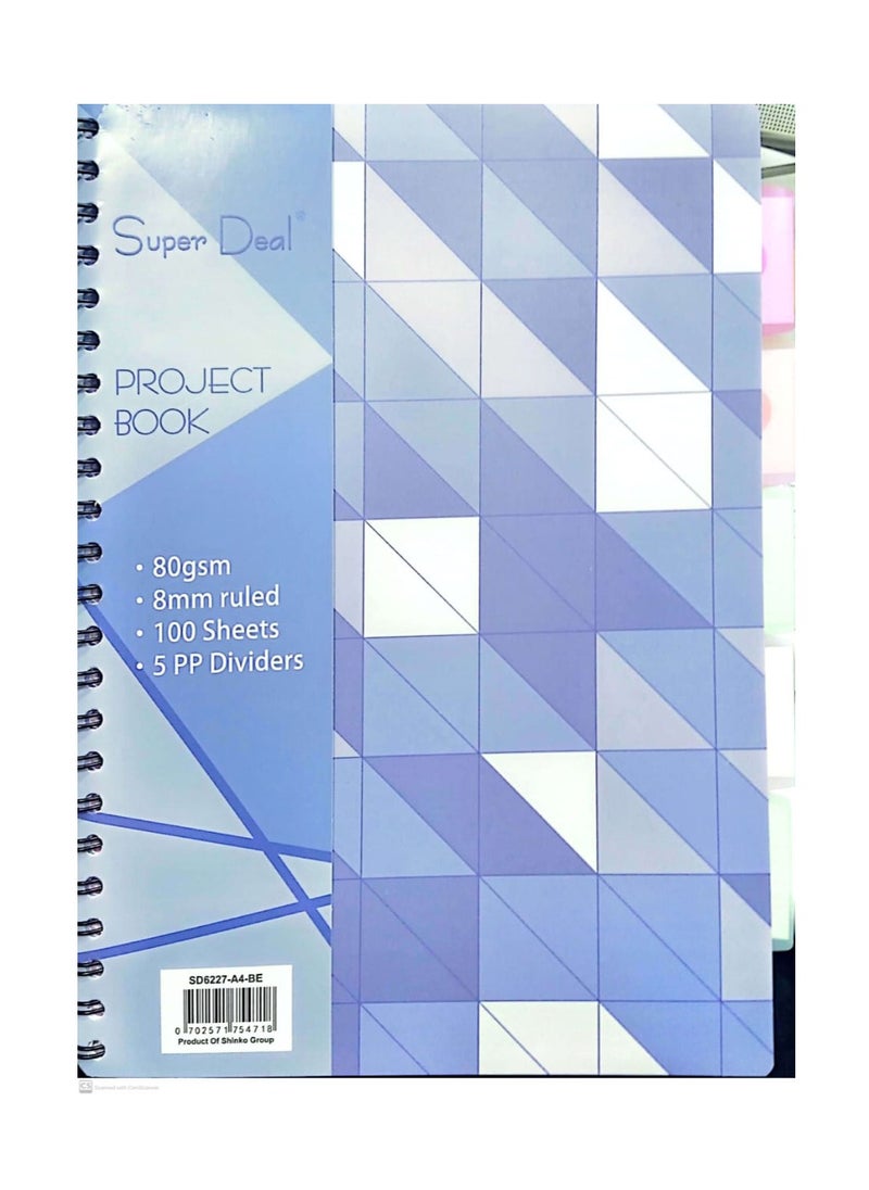 100 SHEETS PROJECT BOOK DIVIDER 80GSM - pzsku/Z49BF84E783696454E002Z/45/_/1699449145/f2283eb0-5a04-43db-a0aa-3f987980dc70