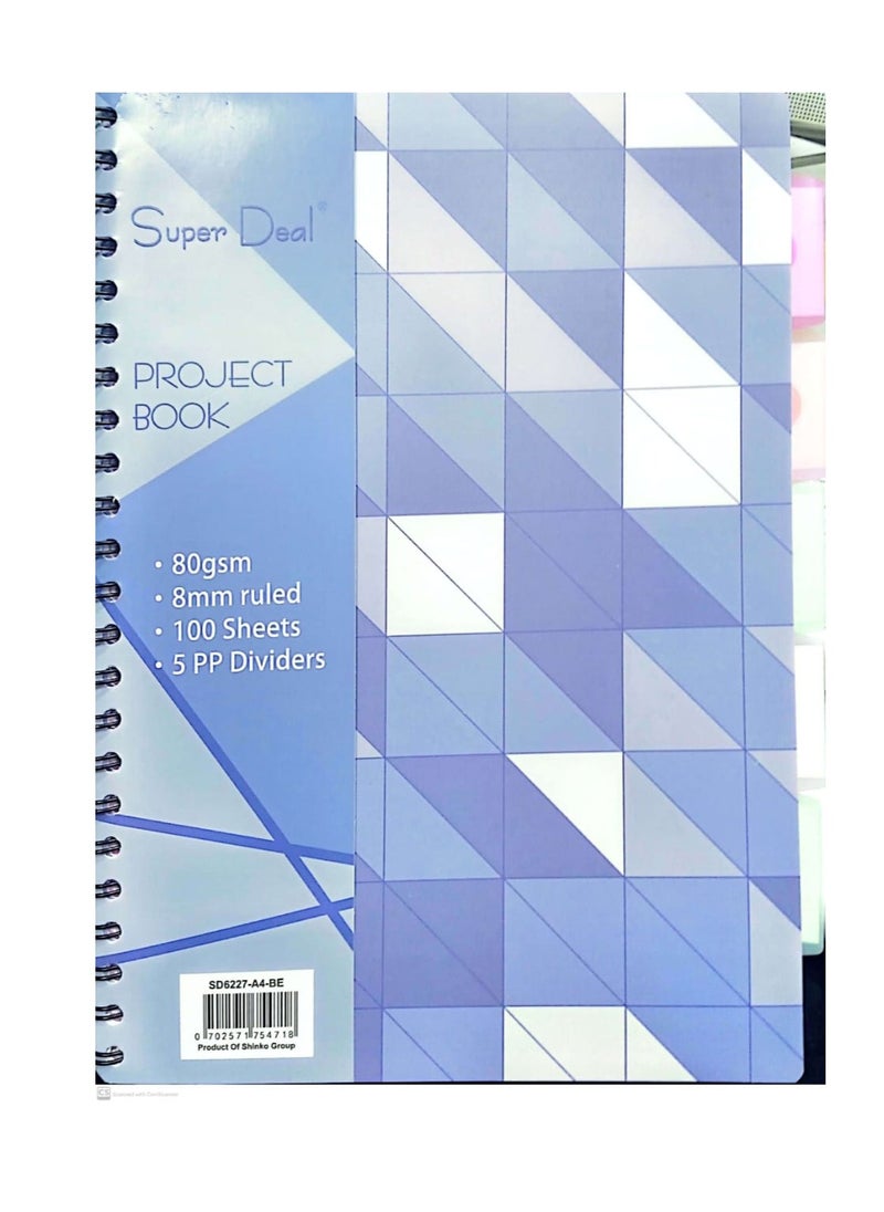 100 SHEETS PROJECT BOOK DIVIDER 80GSM - pzsku/Z49BF84E783696454E002Z/45/_/1699449177/64526911-5750-4345-b67b-88ba1a242e28