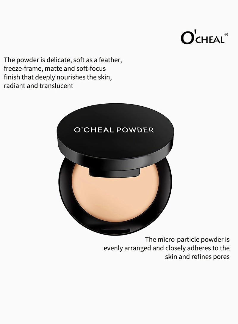 اوكيل بودرة مضغوطة معدنية مضغوطة، لمسة نهائية غير لامعة، مكياج خفيف الوزن للوجه، تركيبة نباتية، كريمي طبيعي، 8 جرام - مثالية كهدية عيد ميلاد للنساء - Image 5