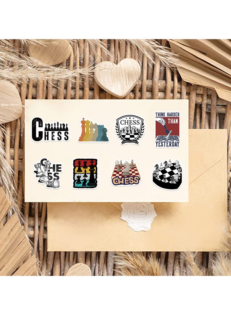قوس قزح أورينبو 50 قطعة من ملصقات الشطرنج، زخارف الشطرنج، ملصقات الفينيل المضحكة لأجهزة الكمبيوتر المحمولة وسجلات القصاصات وزجاجات المياه والهواتف، هدايا للاعبي الشطرنج للأطفال والمراهقين والطلاب - Image 2