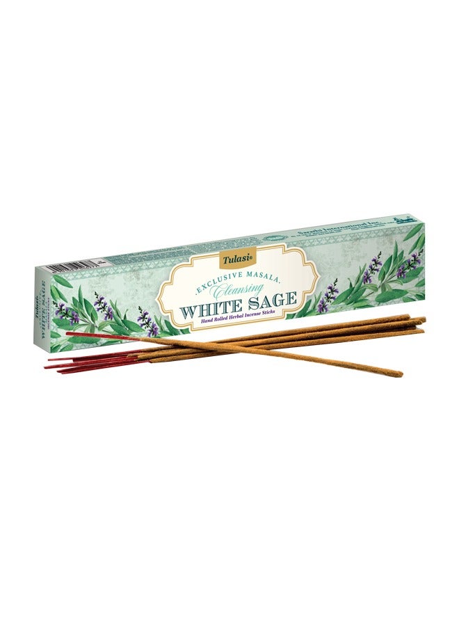 Tulasi Cleansing White Sage Masala Agarbathi Incense 15G - Image 1