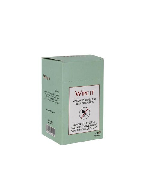 Mosquito Repellent, 20 Wipes